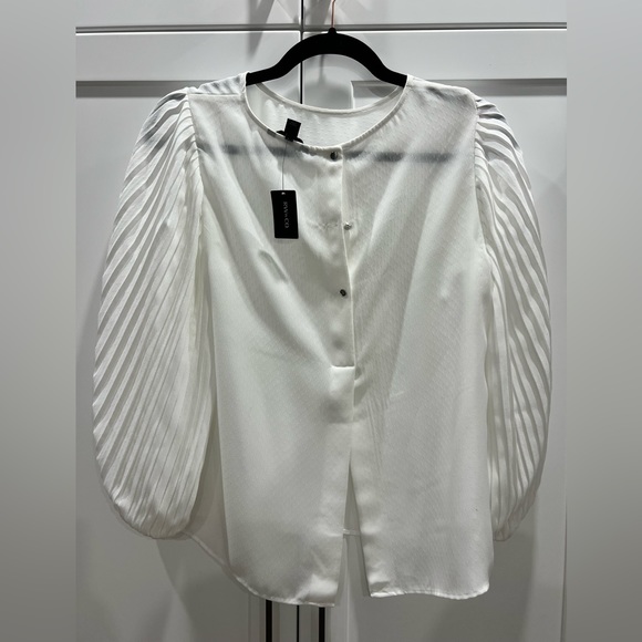 New, never worn- RW&co white, women’s blouse with flowing sleeves - Picture 4 of 8
